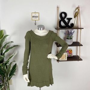 Free People Green Thermal Kate Top